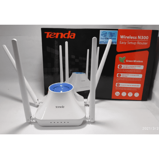 Tenda F6 300Mbps 4 Antenna Wifi Router 4500Sqft